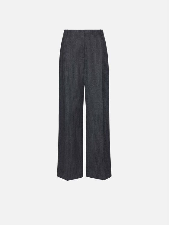 La Mania La Mania Spodnie garniturowe CLIVE Szary ciemny Basic Fit