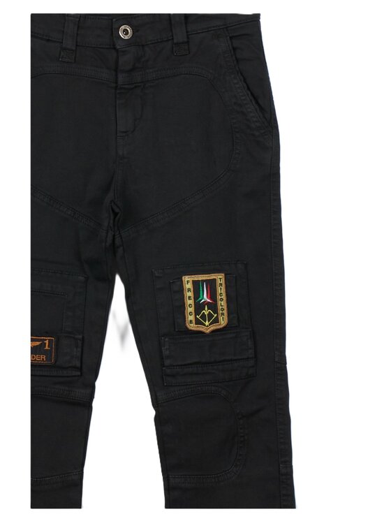 Aeronautica Militare Aeronautica Militare Pantaloni di tessuto Anti-G Nero Regular Fit