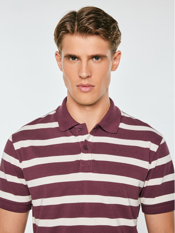 BIG STAR BIG STAR Polo TALUS Bordowy Basic Fit