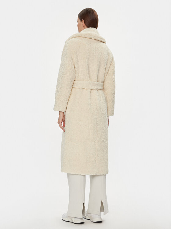 Sisley Sisley Παλτό μεταβατικό 2XFQLN033 Μπεζ Comfort Fit