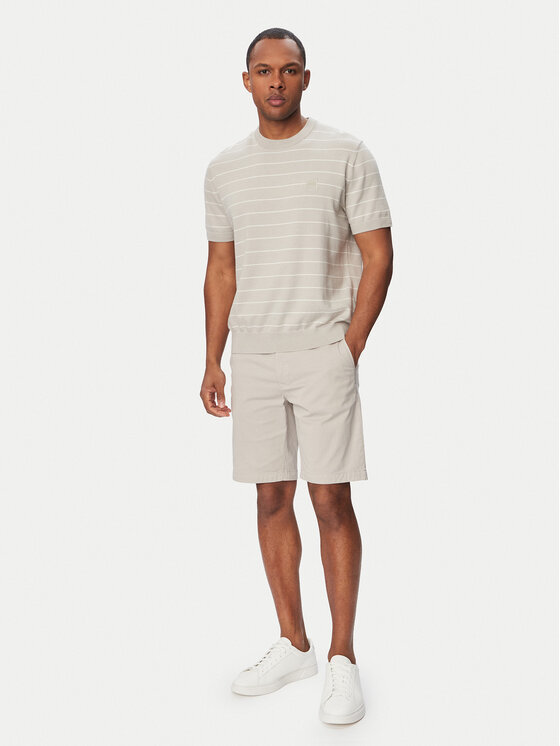BOSS BOSS Šortky z materiálu Chino 50536723 Béžová Slim Fit
