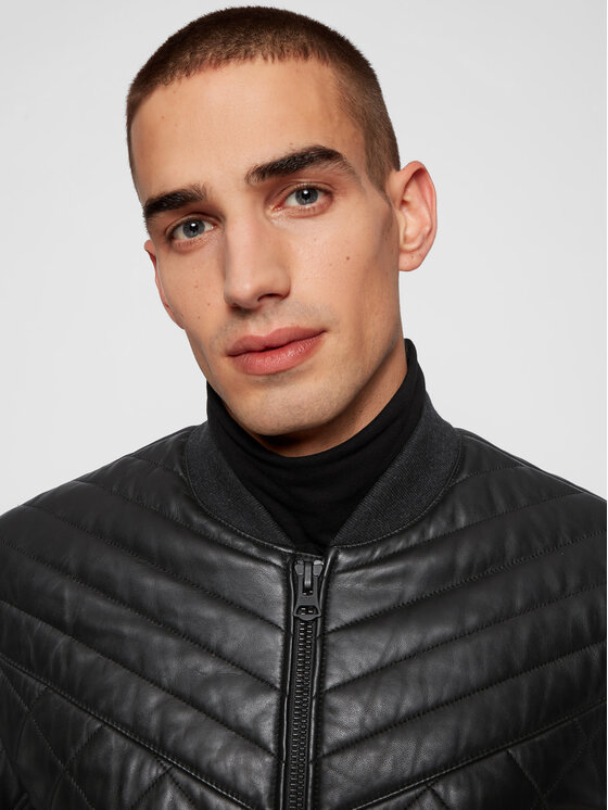 Giacca di pelle Jacey 50442065 Nero Slim Fit