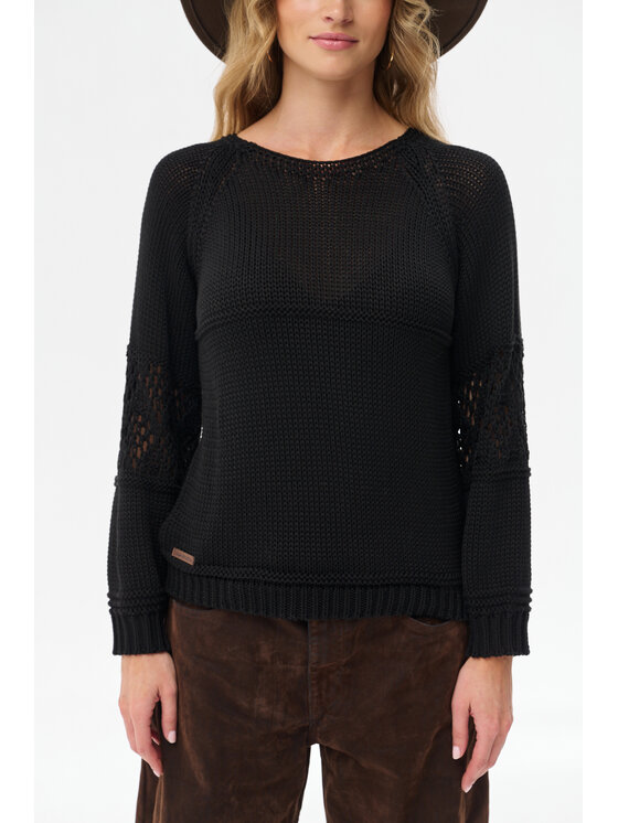 blue shadow blue shadow Sweter Blavia Czarny Regular Fit