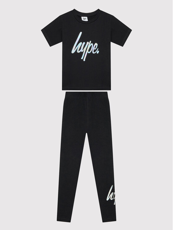 HYPE Komplektas: marškinėliai ir tamprės ZVLR-327 Juoda Regular Fit
