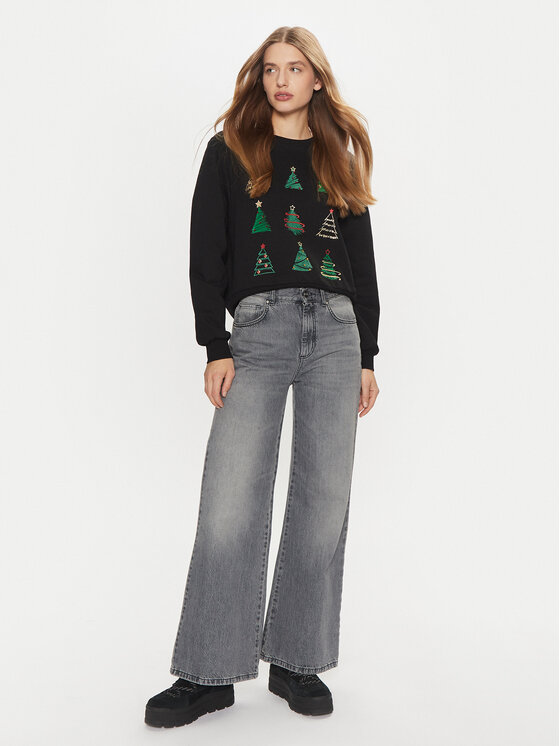 ONLY ONLY Džemperis Yda Xmas 15270956 Juoda Regular Fit