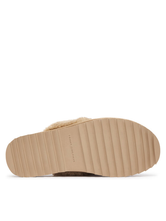 Tommy Hilfiger Tommy Hilfiger Hausschuhe Th Premium Shearling Shoes FW0FW09947 Beige