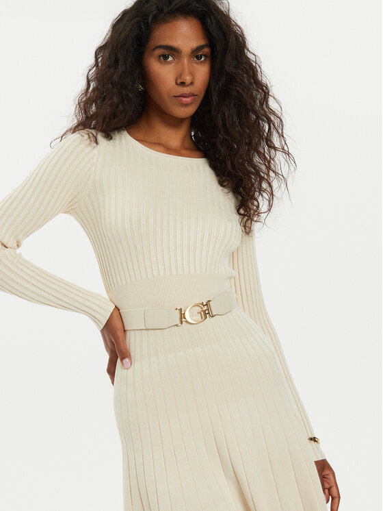 Guess Guess Kötött ruha W2BK29 Z2YJ2 Ekru Regular Fit