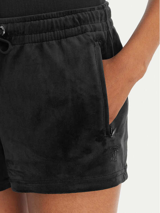 Juicy Couture Juicy Couture Pantaloni scurți sport Tamia JCWHS126305 Negru Regular Fit