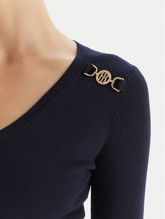 Fracomina Fracomina Pullover FR25WT7025K43301 Dunkelblau Slim Fit