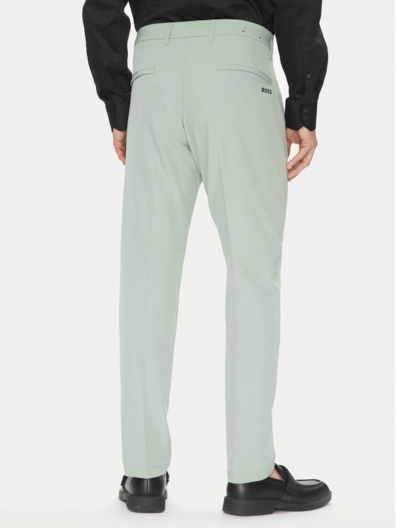 BOSS BOSS Kalhoty z materiálu T_Commuter-Slim 50534303 Zelená Slim Fit