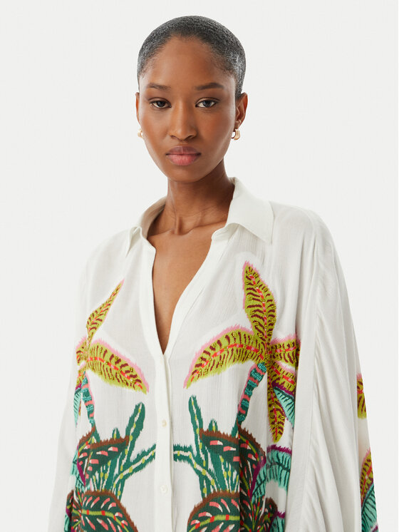 LOLA CASADEMUNT LOLA CASADEMUNT Haljina košulja LS2615014 Bijela Oversize