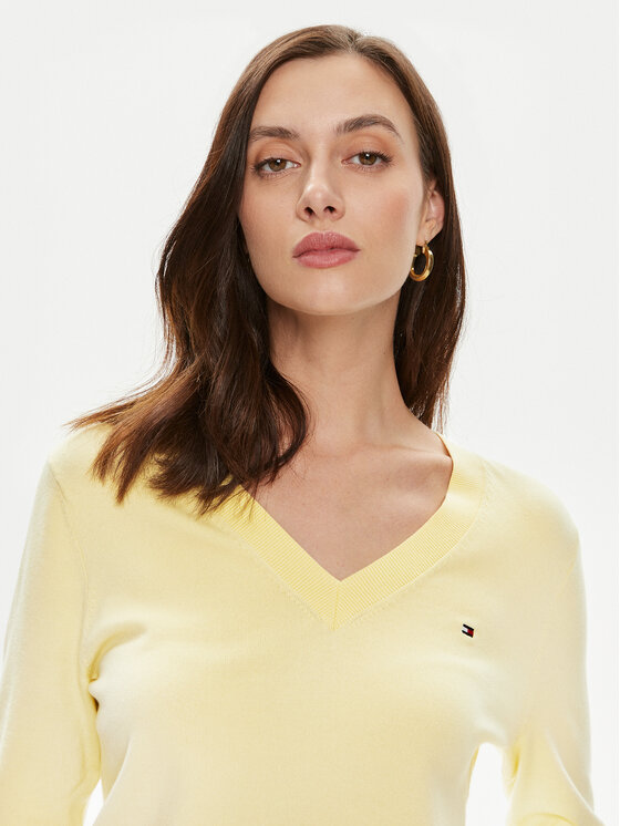 Tommy Hilfiger Tommy Hilfiger Пуловер WW0WW40098 Жълт Regular Fit