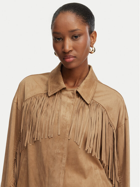 Guess Guess Яке от имитация на кожа W6GL45 W2466 Светлокафяв Regular Fit