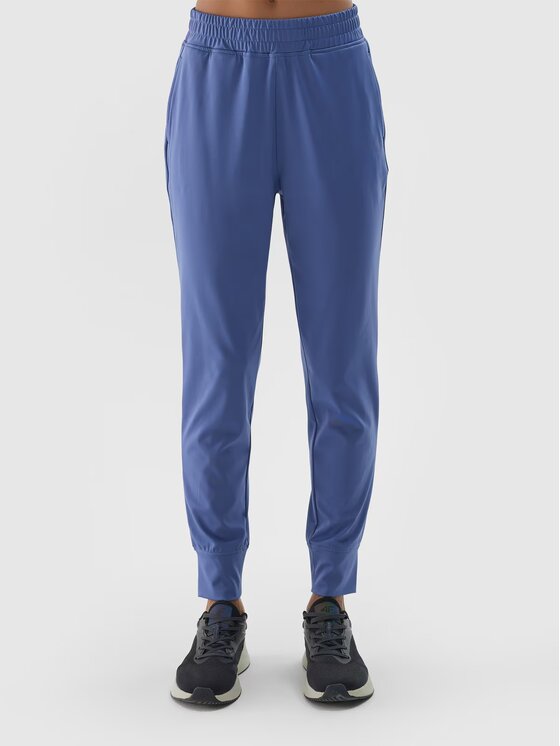 4F 4F Pantaloni da donna 4FWAW24TFTRF689-31S Blu Regular Fit