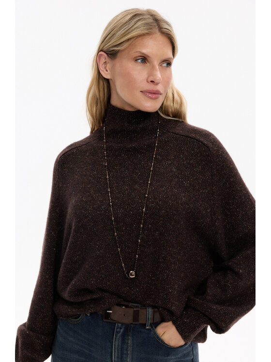 Deni Cler Milano Deni Cler Milano Sweter T-DC-S453-F5-85-70-1 Brązowy Regular Fit