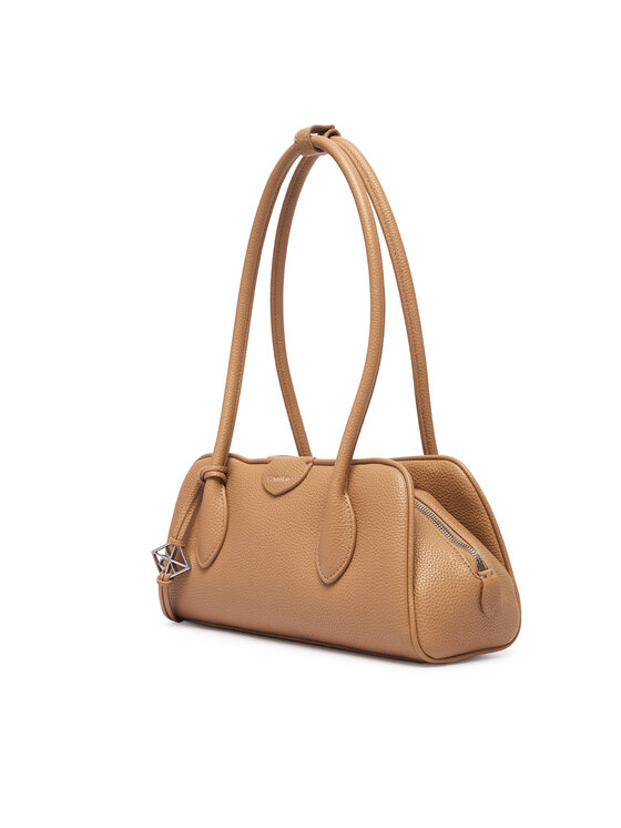 Calvin Klein Calvin Klein Kabelka Emblem Trio Pebble Shoulder Bag LV04F3743G Béžová