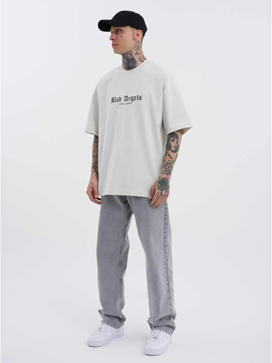 Machinist Machinist T-Shirt Koszulka Z Krótkim Rękawem Oversize Czarna Machinist Bad Angels S Szary Oversize
