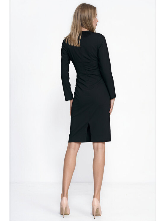 NIFE NIFE Sukienka wieczorowa S302 Czarny Loose Fit