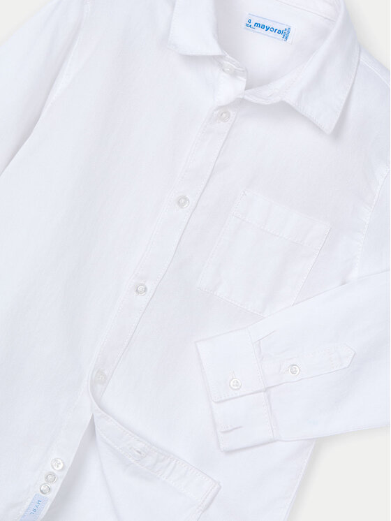 Mayoral Mayoral Camicia 146 Bianco Regular Fit