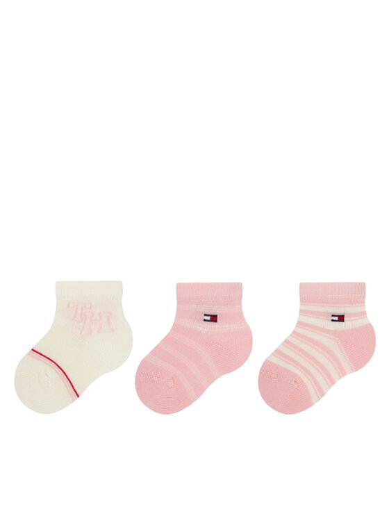 Tommy Hilfiger Tommy Hilfiger 3er-Set niedrige Kindersocken 701236342 Rosa