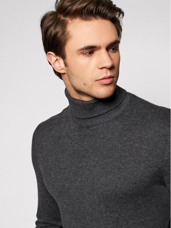 Jack&Jones Jack&Jones Golf Emil Knit Roll 12157417 Szary Regular Fit