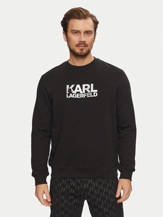 Męska Bluza KARL LAGERFELD, Rozmiar L, Czarna, 705091 551917