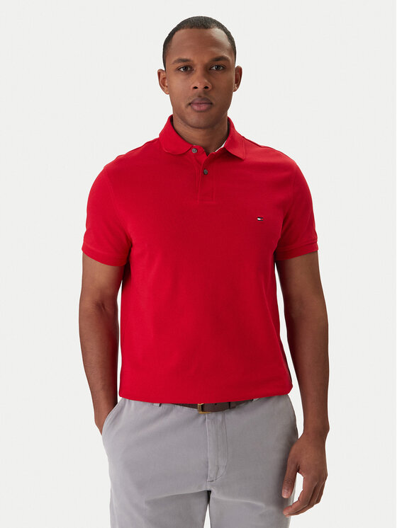 Tommy Hilfiger Tommy Hilfiger Polo marškinėliai 1985 MW0MW17770 Raudona Regular Fit