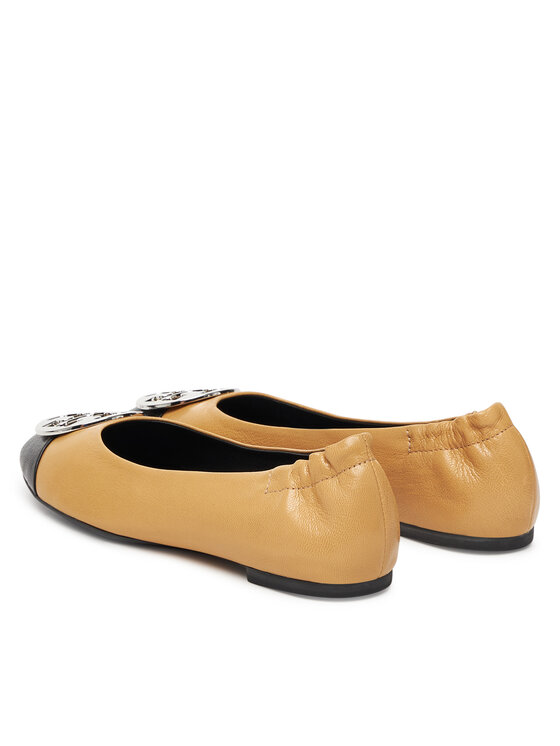 Tory Burch Tory Burch Baleriny Claire Cap-Toe Ballet 156309 Beżowy