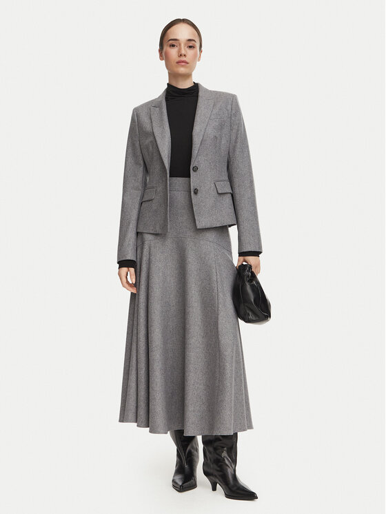 BOSS BOSS Trapézová sukňa Vopala 50568806 Sivá Regular Fit
