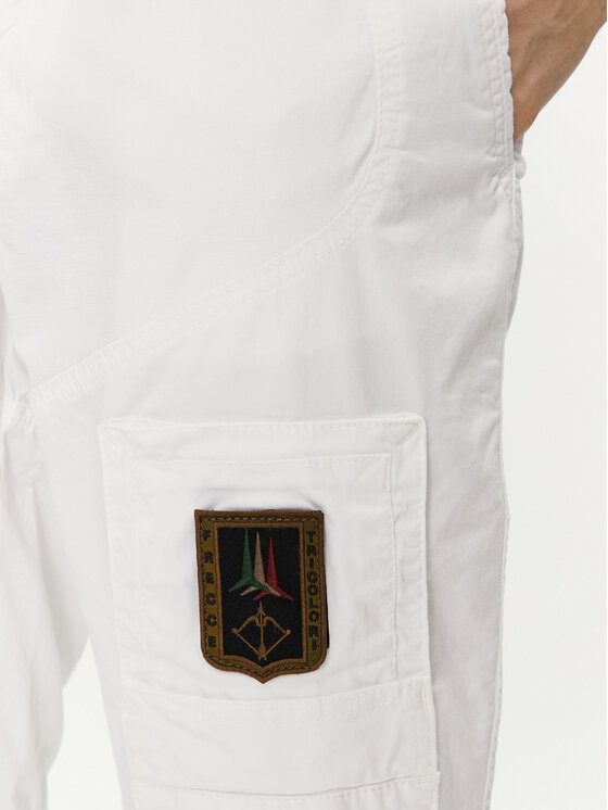 Aeronautica Militare Aeronautica Militare Pantaloni di tessuto 241PA1387CT1493 Bianco Regular Fit