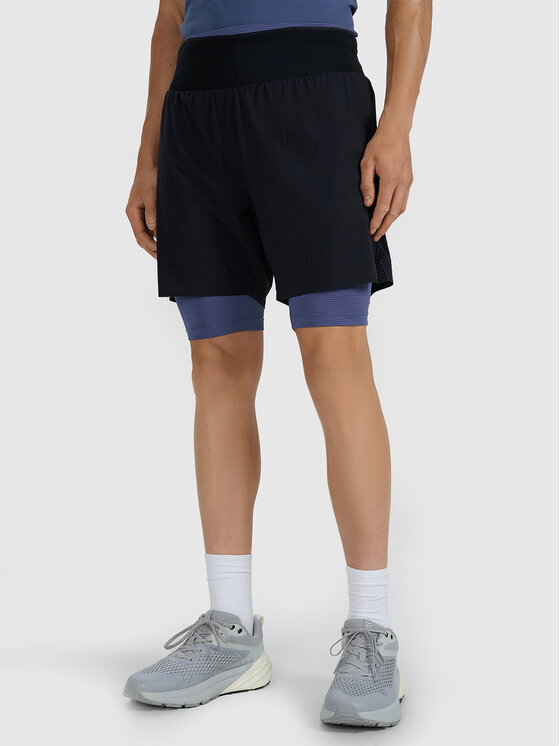 4F 4F Szorty sportowe TRAIL RUNNING Czarny Regular Fit