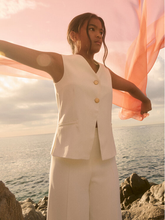 Abel & Lula Abel & Lula Veste 5176 Balts Regular Fit