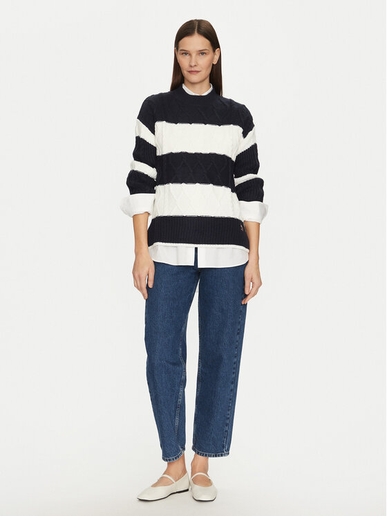 U.S. Polo Assn. U.S. Polo Assn. Svetr WUP1175 Tmavomodrá Relaxed Fit