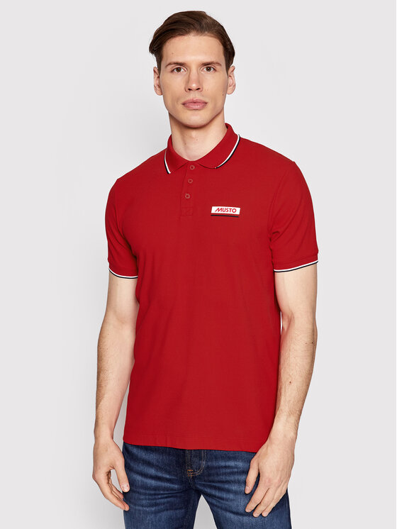 Musto Polo marškinėliai Corsica 82322 Raudona Regular Fit