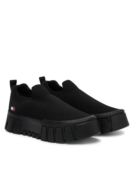 Tommy Jeans Tommy Jeans Sneakersy Tjw Chunky Knit Sneaker EN0EN03014 Czarny