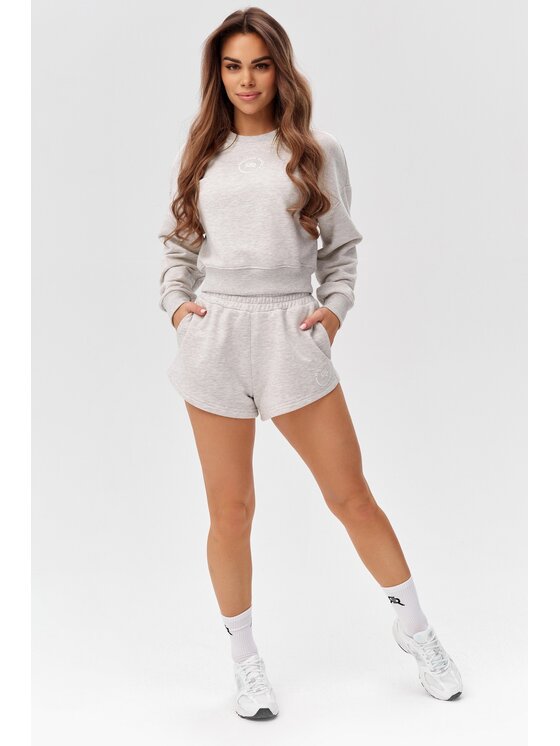 ROUGH RADICAL ROUGH RADICAL Bluza COTTON ACTIVE CROP WOMEN Szary Regular Fit