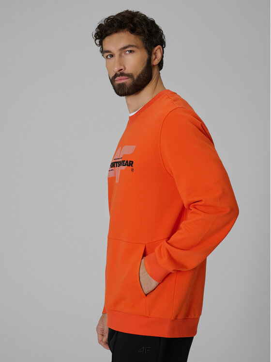4F 4F Bluza SPORTS CLUB Pomarańczowy Regular Fit