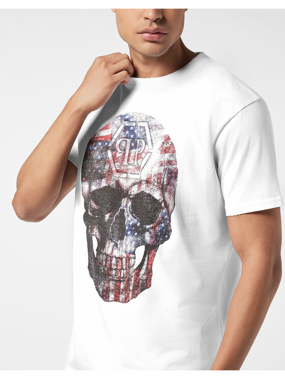 PHILIPP PLEIN PHILIPP PLEIN T-shirt 26241 Bianco Regular Fit