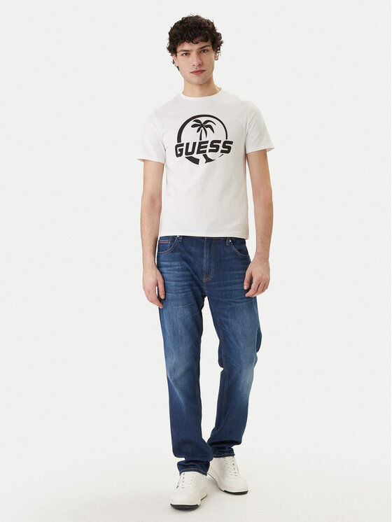 Guess Guess T-Shirt F6GI00 J1314 Bílá Slim Fit