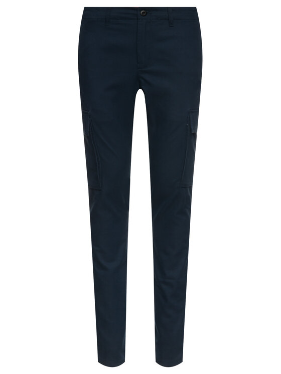 Tommy Hilfiger Tommy Hilfiger Kalhoty z materiálu Bleecker MW0MW11785 Tmavomodrá Slim Fit