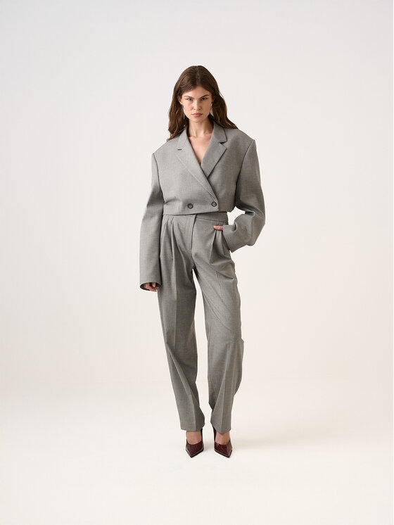 La Mania La Mania Spodnie dresowe MARIS Szary Classic Fit