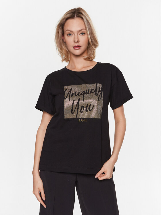 Liu Jo Liu Jo T-shirt WA3277 JS923 Crna Relaxed Fit