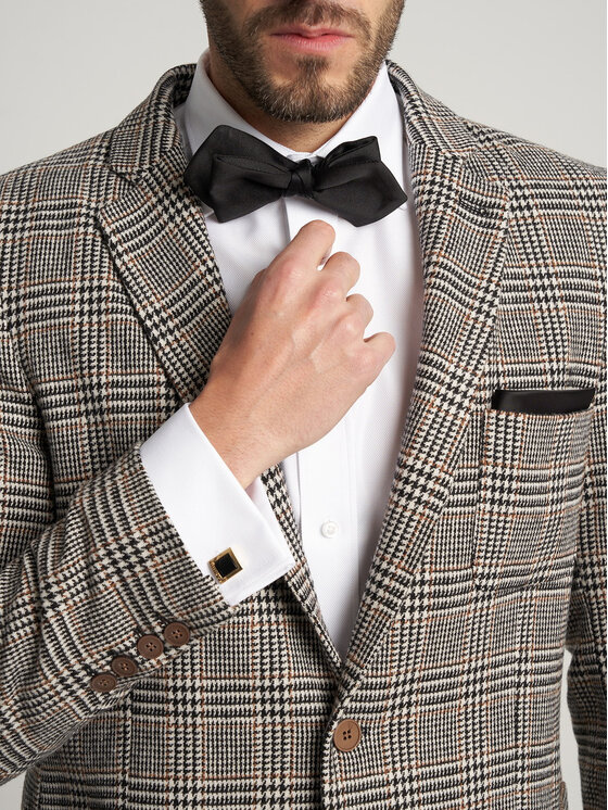 Willsoor Willsoor Marynarka 11529 Beżowy Regular Fit