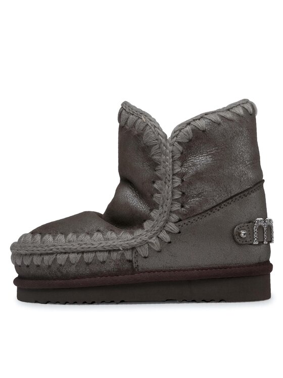 Mou Mou Čizme za snijeg Eskimo 18 With Rhinestones Logo Srebrna