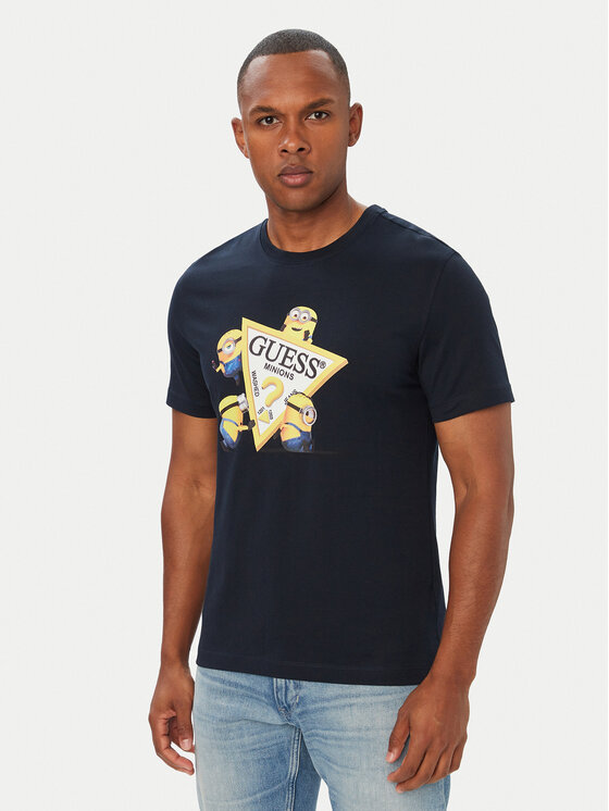 Guess Jeans Тишърт 183589 Син Classic Fit