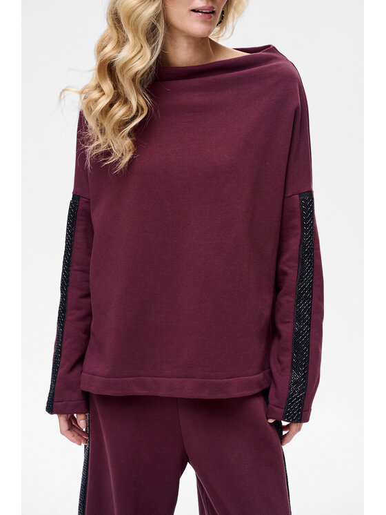 blue shadow blue shadow Bluza Disa Bordowy Regular Fit