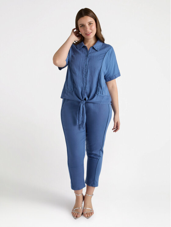 Fiorella Rubino Fiorella Rubino Camicia 5092L000149N024 Blu Boxy Fit