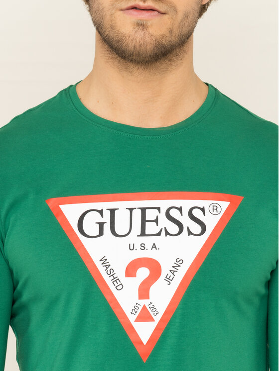 Guess Guess Manches longues M01I72 J1300 Vert Slim Fit