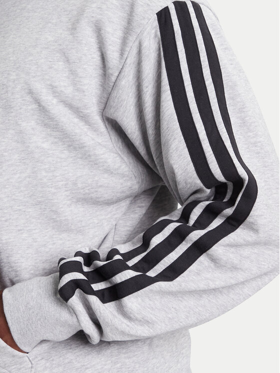 adidas adidas Mikina Essentials 3-Stripes JD1871 Sivá Regular Fit