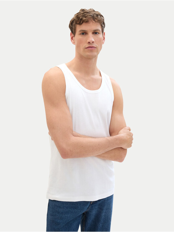 Tom Tailor Denim Tom Tailor Denim Tank top 1042035 Bijela Regular Fit